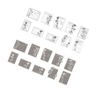 GLOGLOW 20pcs Black and White Botanical Stickers Handmade Japanese Paper Decorative Stickers for Handbook Journal with Natural Artistic Design (Daisy)