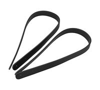 GLOGLOW 2Pcs Bag Strap, Bag Handles with Bronze Rivets for Shoulder Purse Making Supplies 2Pcs Strap, 21.7 Inch Handmade Leather Nan Nan (Black)