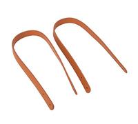 GLOGLOW 2Pcs Bag Strap, Bag Handles with Bronze Rivets for Shoulder Purse Making Supplies 2Pcs Strap, 21.7 Inch Handmade Leather Nan Nan (Tan Yellow)