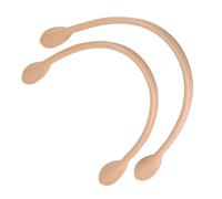 GLOGLOW 2Pcs Leather Bag Handles, Straps Replacement with Ear Shape End Holes for DIY Crocheted Bags Purse Wallet Tote Making Repairing 2Pcs Leather Handles, Purses Nan (Beige Synthetic Leather)