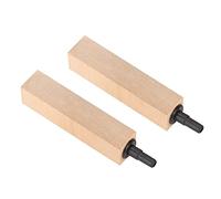 GLOGLOW 2Pcs/Set Wooden Air Stone Diffuser, Bubble Cylinder Fine Bubbles Pump Accessories for Hydroponics Aquarium Tank, Suitable for Marine and Water Usage, (S) (L)