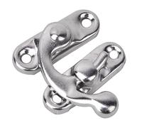 GLOGLOW 30 Pcs Vintage Style Iron Latch Hasp Hook, Hasps 3.2 X 2.8cm/1.26 X 1.1in Antique Brass Hardware for Jewelry Boxes Boxes Chests and Craft Projects 30 Pcs Vintage Style (Silver Left Hook)