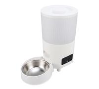GLOGLOW 3L Automatic Cat Feeder,WiFi Enabled Smart Timed Feed Pet Feeder with Stainless Steel Bowl and Programmable Portion Control for Dogs and Cats