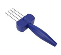 GLOGLOW 4 Hook Cord Knitting Tool 4 Latch I-Cord Maker Needle Braiding Tool Stainless Steel Crochet Hook for Craft Projects with Ergonomic Anti-Slip Handle