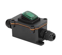 GLOGLOW 4 Pin 2 -Pin Online Cable Switch with Rocker -Button IP65 to the Switch for High Power Devices (Green)