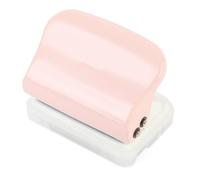 GLOGLOW 5 Hole Paper Puncher, Punches Hole Punch, 9.5mm Spacing 5.5mm Diameter 7mm Depth, Portable for A4 A5 B5 Notebooks Office School Home DIY Crafts Paper Puncher, ABS Iron (pink)