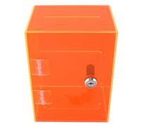 GLOGLOW Acrylic Piggy Bank for Adults Kids, Sturdy Money Saving Jar with Key Lock Transparent Design for Teaching Kids to Save Includes 2 Keys Acrylic Piggy Bank for Adults, Large (A)