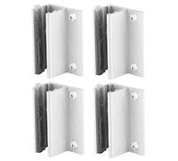 GLOGLOW Adjustable Wheel Automatic Door Accessory for Frameless Glass Doors with Brushed Aluminum Alloy Anti High Temperature 4PCS Floor Roller Swing Stopper Positioner Nan Nan