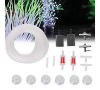 GLOGLOW Aquarium Air Pump Accessories Air Control Valve Kit 3 Way 2 Way Diverter Valve with Regulator and Suction Cups for 4mm Fish Tank Oxygen Tube (Set meal eight)