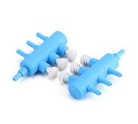GLOGLOW Aquarium Air Pump Splitter Valve 2 3 4 5 6 Way Oxygen Tube Distributor with Independent Control Switches for Fish Tank Oxygen Supply (3 heads, 2 sold each)