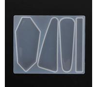 GLOGLOW Barrette Mold, Silicone Geometric Hairpin Making Tools for Hair Clamp/Holder Crafting and Jewelry Projects (Type 2)
