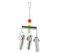 GLOGLOW Bird Cage Swing Stand Toys Decoration for Small Birds Parakeets Cockatiels Conures Macaws Parrots Love Finches Stainless Steel Bell Toy Heavy Duty Nan Supplies