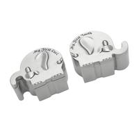 GLOGLOW Blue Velvet for My First Tooth Hair Collection Box Infant Birthday Party 2 Pack Small Elephant Keepsake Box with Nan Nan