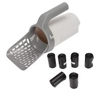 GLOGLOW Cat Litter Scoop, PP 6 Rolls Leakproof Integrated Cat Litter Scoop Detachable Effortless Cleanup Multipurpose Shovel for Cats Pets