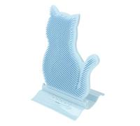 GLOGLOW Cat Self Groomer Cat Arch Face Scratcher Grooming Brush with Catnip Detachable Brush for Indoor Cats Kittens and Small Dogs (Blue)
