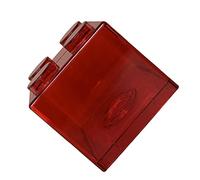 GLOGLOW Clear Money Saving Bank, Transparent Design with Building Block Style, Durable Plastic Bank for Kids Boys Girls (8.9x8.9x9.2cm / 3.5x3.5x3.6in)