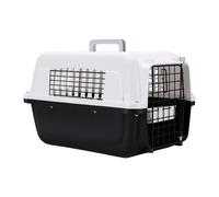 GLOGLOW Clear Pet Carrier Airline Approved, Plastic Travel Crate for Cats Dogs, Ventilation Holes, Portable Impact Resistant Kennel with Handle, 48x32x30cm