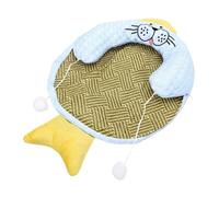 GLOGLOW Cooling Pet Bed with Pillow Iced Beans, Arc Support Cat Dog Mat Non-Slip, Removable Washable Cover, No Electricity Cool Pad for Summer Travel, Senior Recovery Joint Relief