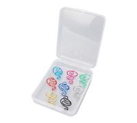 GLOGLOW Crochet Ring Set, Adjustable Knitting Yarn Tension Ring Set with Storage Box Multifunctional Colorful Unique Open Design Crochet Kit, 8 Pcs Left Right