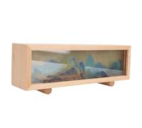 GLOGLOW Desktop Lamp Box, Acrylic 3D Landscape Panels, Touch Control, Stepless Dimming Night Light for Home Decor, Rechargeable