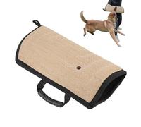 GLOGLOW Dog Bite Sleeve, 19.7x11.8in Jute Training Equipment Arm Padded Protection Biting Sleeve Tugging Toy with Handle for Large Breeds German Shepherd Pitbulls Malinois