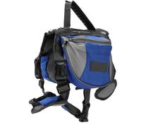GLOGLOW Dog Saddle Bag Backpack for Hiking and Camping with Adjustable Fit Reflective Strip and Side Pockets for Service Dogs Walking Running (L)