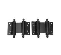 GLOGLOW Double Action Spring Hinges 4 Pack Black Stainless Steel Self Closing Door Hinge Hardware Ball Bearing Heavy Duty for Saloon Cafe Pub Swinging Doors