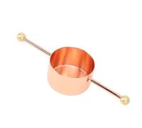 GLOGLOW Double Bead Jigger 30ml Stainless Steel Bartender Measuring Cup with Precise Control for Professional Mixologists and Cocktail Enthusiasts (Plated Copper)