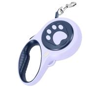 GLOGLOW Extendable Dog Leash Automatic Telescopic 17cm Handle for Medium Small Dogs, Comfort Grip Reduces Hand Strain, Fashionable for Park Walks and Travel Outdoor Adventures (Black)