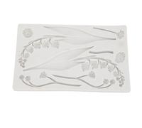 GLOGLOW Flower Silicone Mold Lily of The Valley Silicone Mold, Safe Flexible Elegant Floral Design Fondant Fit for Baking Cake Decor Candy Making Wedding Parties Handmade Tools