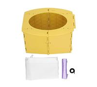 GLOGLOW Foldable Travel Potty for Toddlers, Portable Baby Toilet with Bags for Camping & Car, Emergency Kids Potty for Long Distance Driving (Yellow)