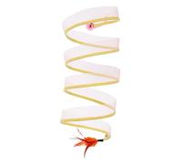 GLOGLOW Folded Cat Tunnel Toy Collapsible S Shape Tunnel with Feather for Indoor Outdoor Interactive Play Pet Cat Kitten (Mouse)
