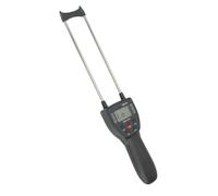 GLOGLOW Grain Meter, Measuring Meter 16.5x2.8x1.2In Plastic Stainless Steel Dual Probe Backlight Voice Prompt Grain, Comfortable Digital LCD Nan Nan