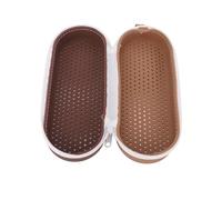 GLOGLOW Holder Large Capacity Breathable Goggle Storage with Drainage Holes Zipper Opening for Travel Outdoor Swimming Adults Swimming Goggles Case Silicone Protective Handicraft (Brown)