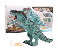 GLOGLOW Intelligent Light Sound Dinosaur Toy with Spraying Function for Kids Toys, Made of ABS Material (Spray egg laying dinosaur (blue))