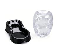 GLOGLOW Item Title: Large Capacity Gravity Dog Water Dispenser Plastic, Anti Slip Automatic Cat Water Bowl, Self Refilling Pet Waterer, 8.46in Tall No Spill for Multi Pet Kitchen (Black)