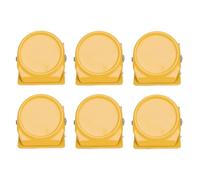 GLOGLOW Kitchen Office Fridge Organizer Clips, 6 Pack Yellow Magnetic Metal Clamps for Snack Bags Photos Recipes Memos Whiteboard and Locker Display