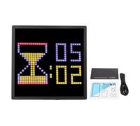 GLOGLOW LED Pixel Art Display 16x16 Pixel Picture Frame DIY Customizable Digital Pixel Board with APP Control Alarm Clock Timer Scoreboard for Gaming Room Home Decor