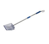 GLOGLOW Metal Cat Litter Scoop,3 Section Detachable Stainless Steel Non Stick No Bending Litter Sifter with 31.7 to 43.3" Long Handle for Dogs Cats Chicken (Blue)