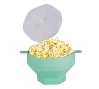 GLOGLOW Microwave Silicone Popcorn Popper Collapsible Popcorn Maker No Oil Needed Dishwasher Safe BPA Free with Handles for RV Dorm Kitchen