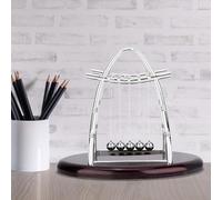 GLOGLOW Newton's Cradle, Plastic Metal Balance Balls, Stress Relief Toy for Office Home Decor, Kinetic Desk Physics Demonstration for Adults and Kids (S)