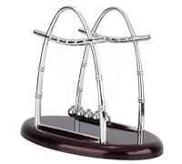 GLOGLOW Newton's Cradle, Plastic Metal Balance Balls, Stress Relief Toy for Office Home Decor, Kinetic Desk Physics Demonstration for Adults and Kids (L)