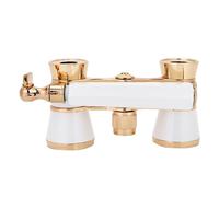 GLOGLOW Opera Binocular Opera Glasses Binocular Telescope, 25mm BAK-7 Prism Three Color 3X25 Drama Glasses Portable Children's Viewing Optical for Adults Women Children (White)