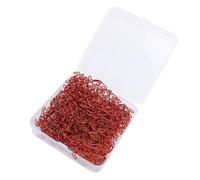 GLOGLOW Paper Clips, Anti Slip Stainless Steel Paperclips Practical Small Snail Shaped Paper Clips with Storage Box for Office School, 50 Pcs Versatile Red Cute Funny Nan Nan