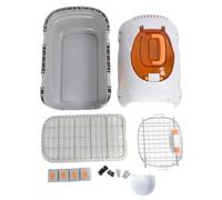 GLOGLOW Pet Airline Crate, Practical Plastic Dog Crate Airline Cat Carrier Kennel Hard Shell Ventilation Large Space Portable Pet Travel Carrier for Outdoors Trip