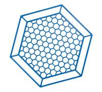 GLOGLOW Pet Feeding Utensils Thickened PP Beehive Hollow Frame 6.14x7.01 Inch Floating Bee Bath Drinking Feeder, Reusable Perforated Surface Prevents Drowning Bee Watering Station Nan (Blue 4pcs)
