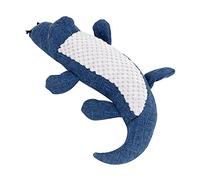 GLOGLOW Pet Squeaky Toy, Plush Toys Scream Sound, Simulation Reptile Shape 30 X 17 Cm, Soft Stuffed Interactive Play for Small Medium Dogs Chewing Hugging Pet Squeaky Toy, Plush Dog Chew (Blue)