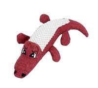 GLOGLOW Pet Squeaky Toy, Plush Toys Scream Sound, Simulation Reptile Shape 30 X 17 Cm, Soft Stuffed Interactive Play for Small Medium Dogs Chewing Hugging Pet Squeaky Toy, Plush Dog Chew (Red)