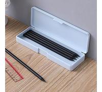 GLOGLOW Plastic Pencil Case Pen Box Stationery Organizer with Snap Closure Large Capacity for Students School Supplies (Light Blue)
