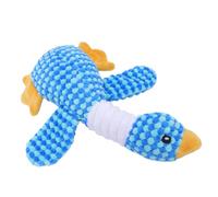 GLOGLOW Plush Squeaky Goose Dog Toy Prey-driven Shape for Natural Chasing | High-visibility squeaky dog toy for indoor outdoor play Anxiety-reducing squeak High-visibility colors 9.5 x 12.6 inches